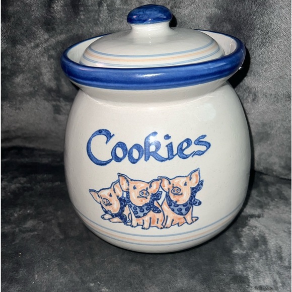 Louisville Stoneware Pottery Vintage Rare Cookie Jar "Precious Pigs" VHTF - Picture 1 of 14
